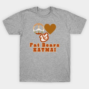 Peace Love & Fat Bears KATMAI - Pacific Northwest Style in Groovy Retro Cedar Colorway T-Shirt